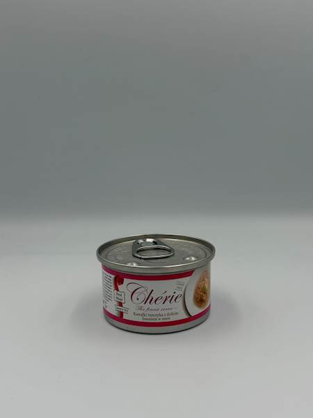 CHERIE KAWAŁKI TUŃCZYKA Z DZIKIM ŁOSOSIEM W SOSIE 80G
