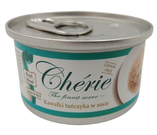 CHERIE TUŃCZYK W SOSIE Z DZIKIM ŁOSOSIEM  80G