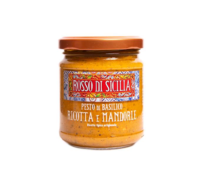 Pesto bazylia/ricotta/migdał 180g Rosso di Sicilia