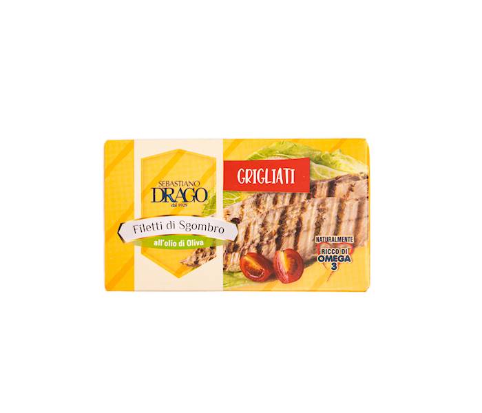 Grilowane filety makreli w oliwie 125g Drago
