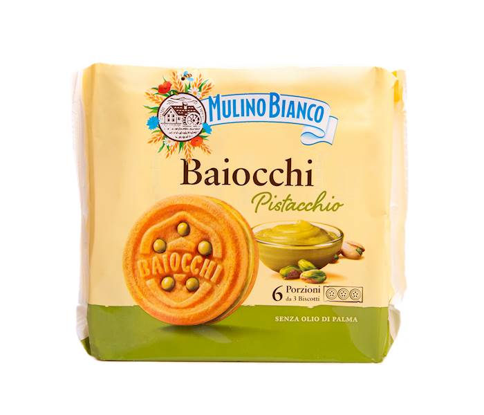 Cukiernicze:Ciastka Baiocchi z kremem pistacja168g