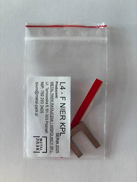 LITERA F - 4CM NIERDZEWNA
