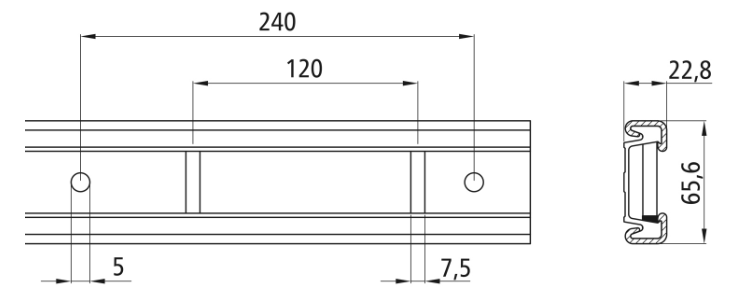 Listwa zabezpieczająca 3115-AL, L=6000 mm, 