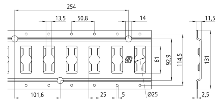 Listwa zabezpieczająca  Kombi, L=3048 mm, t=2,5mm