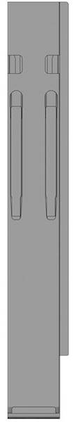 Słupek K20, tył prawy z zamkn. do burty 800 mm
