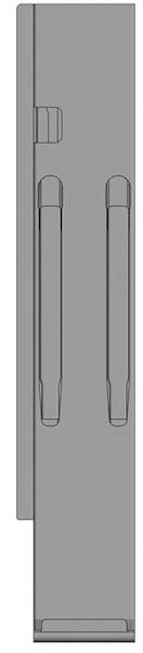 Słupek K20, tył lewy bez zamkn. do burty 600 mm