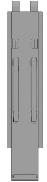 Słupek K20, środkowy do burty 600 mm z Kinnetop