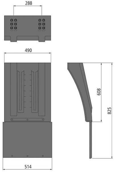 Błotnik Vario 4906 z chlapaczem 217 SG, B=514(490)