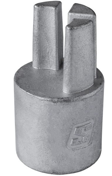 Adapter dolny do profilu fi 34 okrągły - Inox