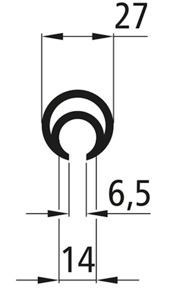 Profil napinający plandekę fi 27,L=3300mm