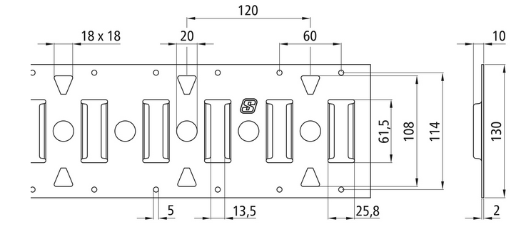 Listwa zabezpieczająca 3008-FL, L=3000 mm, t=2 mm