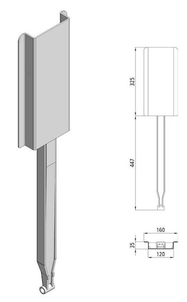 Statyw słupka K20 800-1200mm-Kinnetop