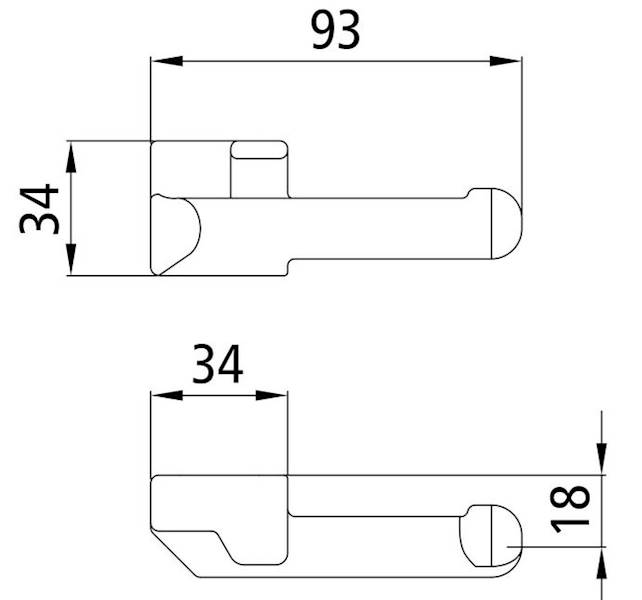 Bolec zawiasu prawy 6550N, surowy