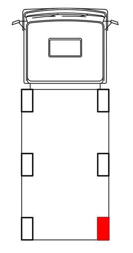 Słupek Blueline 600 mm DL tył prawy