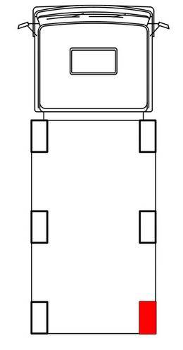 Słupek Blueline 1000 mm DL tył prawy