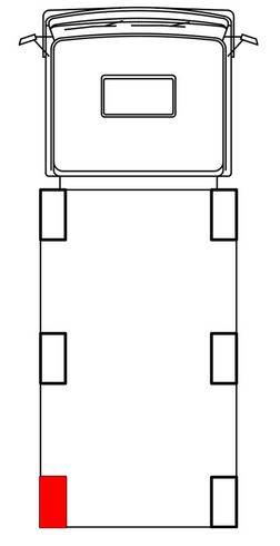 Słupek Blueline 1000 mm DL tył lewy