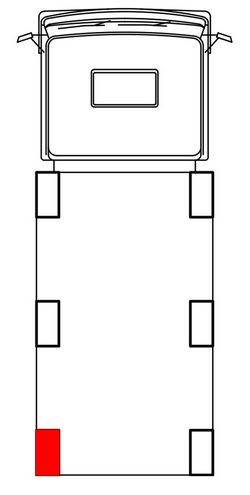 Słupek Blueline 600 mm IL tył lewy