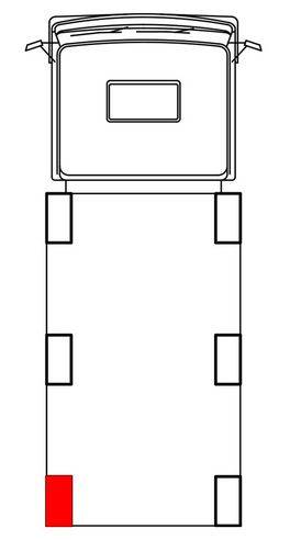 Słupek Blueline 800 mm IL tył lewy