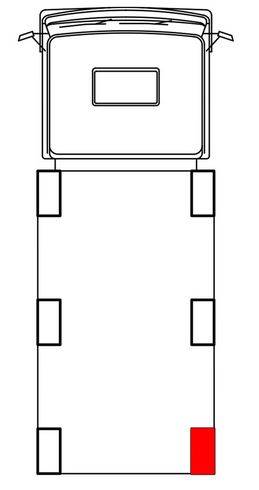 Słupek Blueline 800 mm IL tył prawy