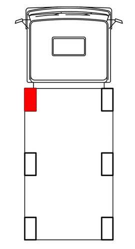 Słupek Blueline 600 mm DL przód lewy