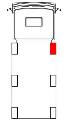 Słupek Blueline 600 mm DL przód prawy