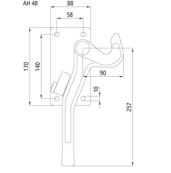 Zamknięcie H 115 S, surowe, lewe