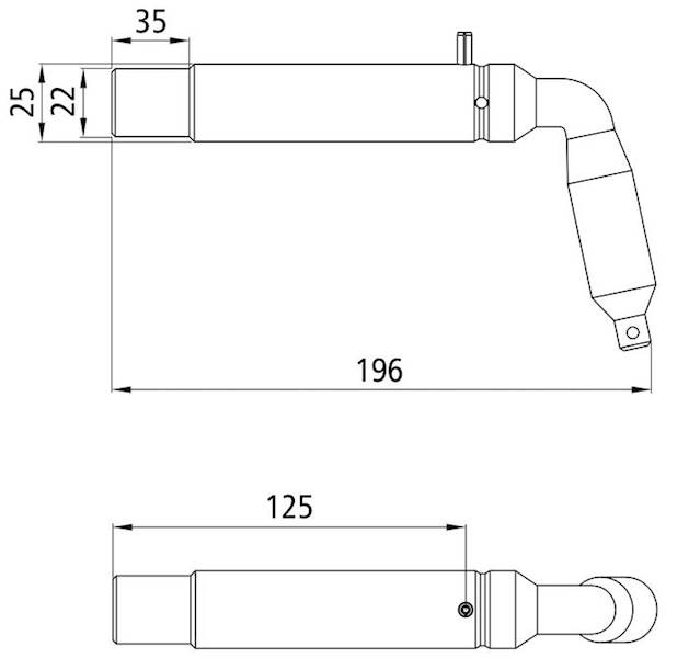 Przetyczka do kuli 3004 fi 80 (25/22) - ocynk