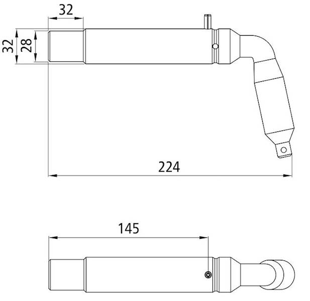 Przetyczka do kuli 4004 fi 100 (32/28) - ocynk
