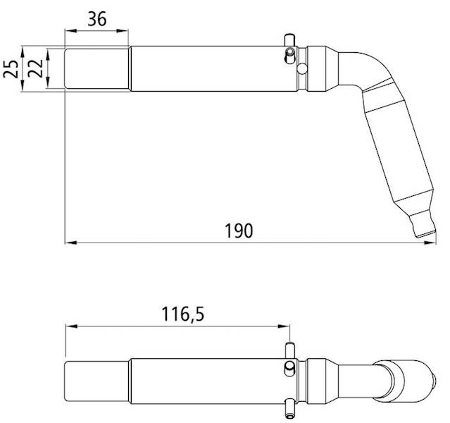 Przetyczka do kuli 3004 fi 80 (25/22) - ocynk