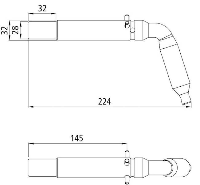 Przetyczka do kuli 4004 fi 100 (32/28) - ocynk