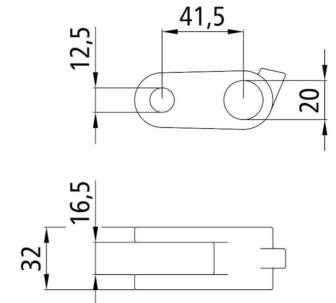 Widełki D= 20MM, (H519)