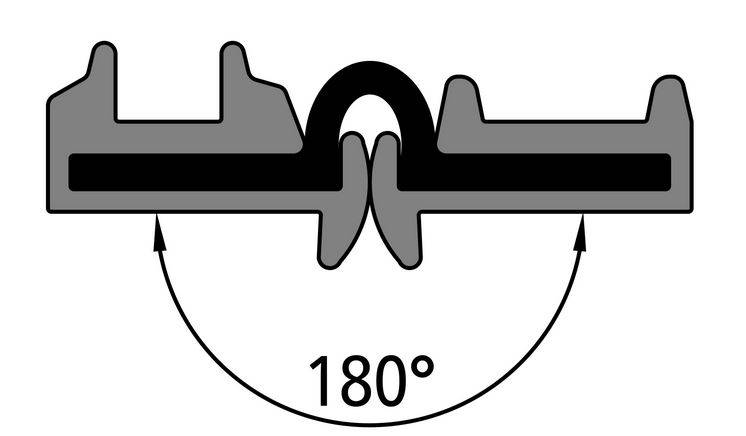 Zawias listwowy 24x29x2400 mm - 180 stopni