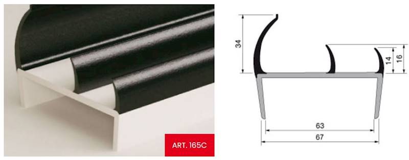 Uszczelka PVC 63/67 mm, L=5000 mm