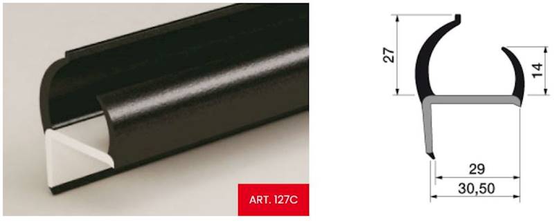 Uszczelka PVC 29/30,5 mm, L=5000 mm