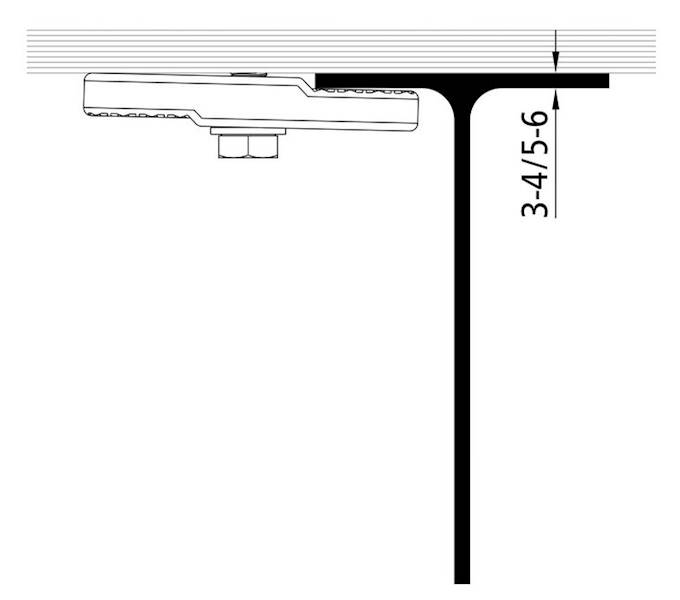 Konsola dolna , ocynk, 127x53/3 mm