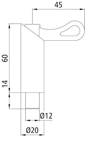 Rygiel S 1214 N D=12 mm, H=14 mm