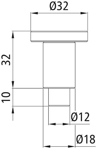 Rygiel F 1210 N D=12 mm, H=10 mm