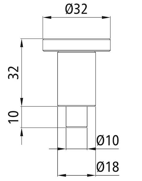 Rygiel F 1010 N D=10 mm, H=10 mm