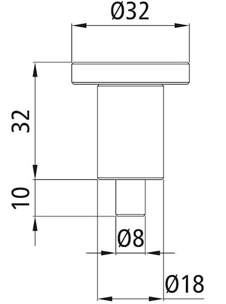 Rygiel F 810 N D=8 mm, H=10 mm