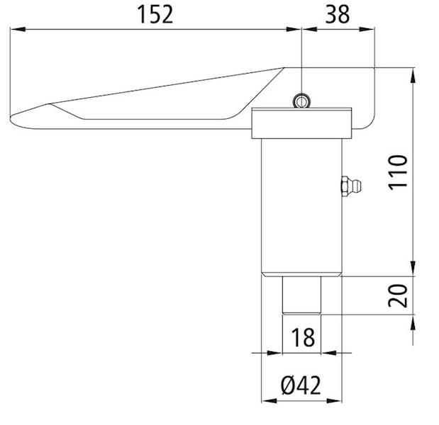 Blokada zapadkowa nogi podporowej FS 97 / 18 mm