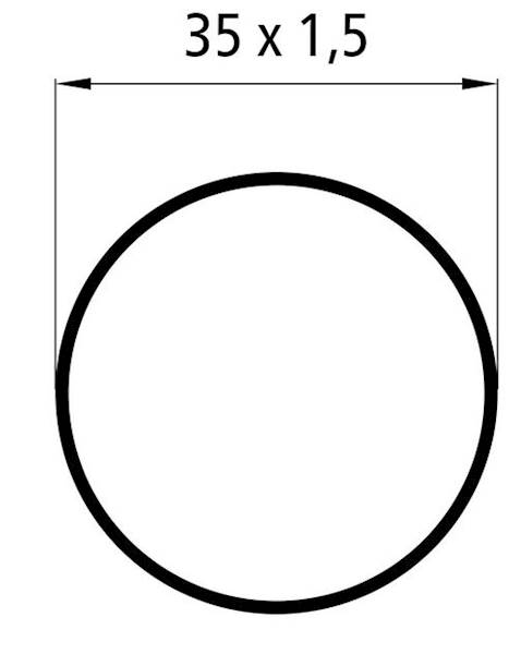 Rura plandeki, ocynk, D=35x1,5mm - 6200 mm