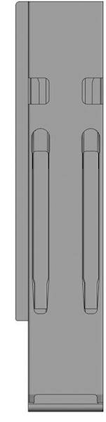 Słupek K20, tył lewy z zamkn. do burty 500 mm
