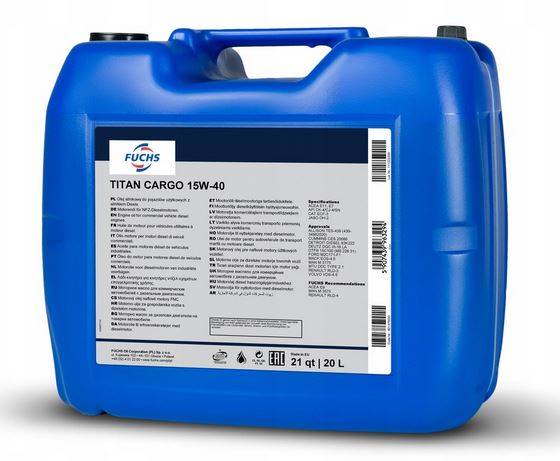 FUCHS TITAN CARGO 15W-40, 20 l