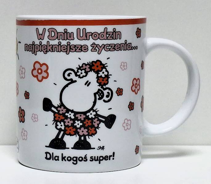 Kubek sheepworld "W Dniu Urodzin najpiękniejsze życzenia..." 330 ml