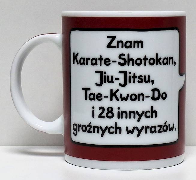 Kubek sheepworld "Znam Karate-Shotokan, Jiu-Jitsu..." 330 ml