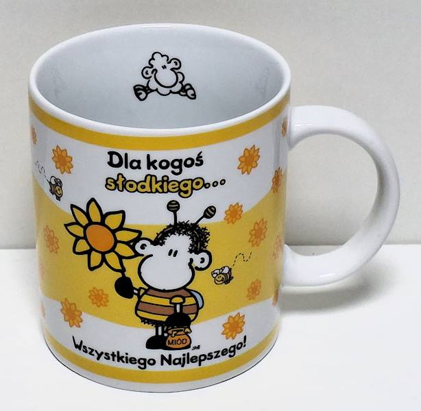 Kubek sheepworld "Dla kogoś słodkiego... Wszystkiego Najlepszego!" 330 ml