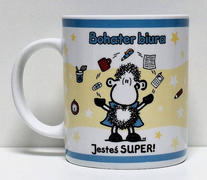 Kubek sheepworld "Bohater biura Jesteś SUPER!" 330 ml