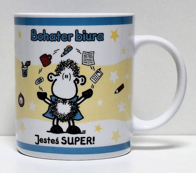 Kubek sheepworld "Bohater biura Jesteś SUPER!" 330 ml