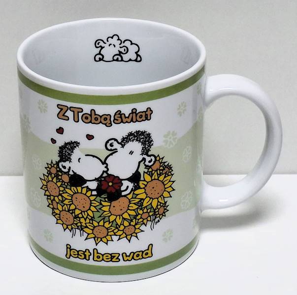 Kubek sheepworld "Z Tobą świat jest bez wad" 330 ml