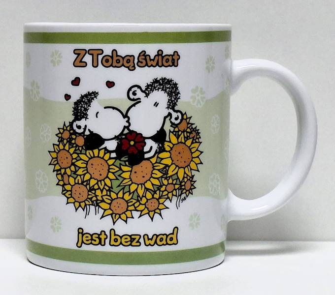Kubek sheepworld "Z Tobą świat jest bez wad" 330 ml